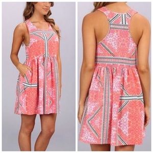 MINKPINK Eastern Aztec racerback pink dress